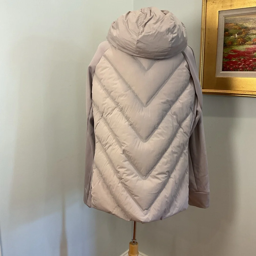 Athleta‎ Inlet Hybrid Down Jacket Muted Mauve Purple Smoke